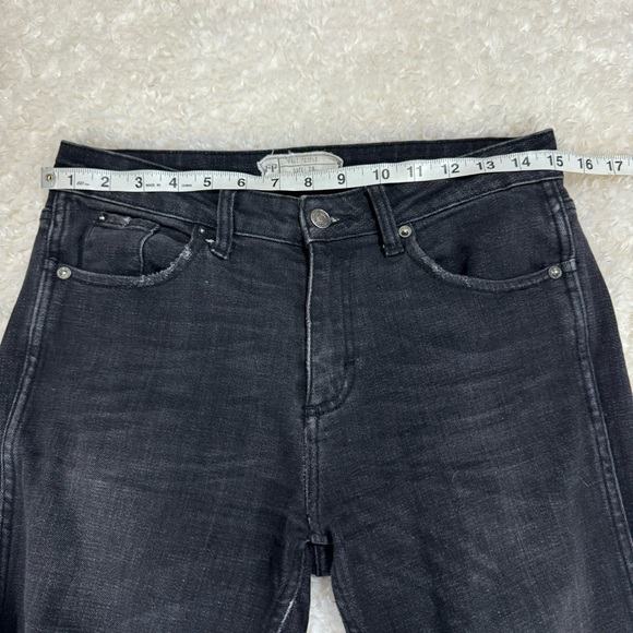 Free People Distressed Flared Leg Jeans Faded Black OB817426 Size 28 X 32 - Picture 7 of 13